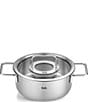 Color:Silver - Image 3 - Pure Rondeau Collection Stock Pot with Glass Lid, 2.7-qt