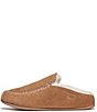 Color:Desert Tan - Image 2 - Chrissie II Haus Crochet-Stitch Suede Shearling Lined Slippers