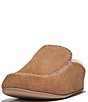Color:Desert Tan - Image 3 - Chrissie II Haus Crochet-Stitch Suede Shearling Lined Slippers