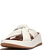 Color:Urban White - Image 3 - F-mode Leather Twist Platform Sandals
