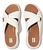Color:Urban White - Image 4 - F-mode Leather Twist Platform Sandals