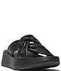 Color:Black - Image 1 - F-mode Leather Twist Platform Sandals