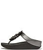 Color:Pewter Black - Image 2 - Fino Bauble Bead Thong Wedge Sandals