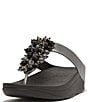 Color:Pewter Black - Image 3 - Fino Bauble Bead Thong Wedge Sandals