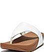 FitFlop Lulu Leather Platform Thong Wedge Sandals - Image 3