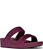FitFlop Lulu Maxi-Crystal Embellished Two-Bar Banded Wedge Slide Sandals - Image 1