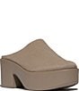 FitFlop Platfforms Suede Block Heeled Mules - Image 1
