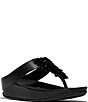 FitFlop Rumba Beaded Toe-Post Wedge Sandals - Image 1