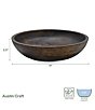 Fitz and Floyd Austin Craft Espresso Brown Large Serving Bowl - Image 3