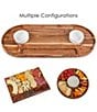 Fitz and Floyd Charcuterie 3-Part Magnetic Wood Serving Board Hostess Set, Color:Brown - Image 2
