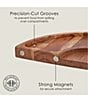 Fitz and Floyd Charcuterie 3-Part Magnetic Wood Serving Board Hostess Set, Color:Brown - Image 4