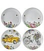 Color:Multi - Image 1 - Fitz And Floyd Emis Garden Assorted Party Plates, Set of 4