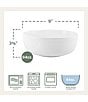 Color:White - Image 4 - Everyday Beaded Serving Bowl and Platter Set