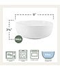 Fitz and Floyd Everyday Beaded Serving Bowl and Platter Set, Color:White - Image 4