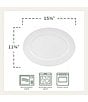 Fitz and Floyd Everyday Beaded Serving Bowl and Platter Set, Color:White - Image 5