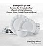 Fitz and Floyd Everyday Collection Scalloped 12-Piece Dinnerware Set, Service for 4 - Image 4