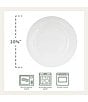Color:White - Image 3 - Everyday White Beaded Dinner Plates, Set of 4