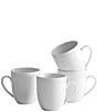 Fitz and Floyd Everyday White Beaded Mugs, Set of 4, Color:White - Image 1