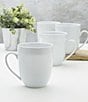 Color:White - Image 5 - Everyday White Beaded Mugs, Set of 4
