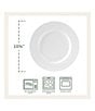 Color:White - Image 3 - Everyday White Classic Rim Dinner Plates, Set of 4
