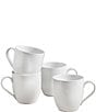 Color:White - Image 1 - Everyday White Coupe Mugs, Set of 4