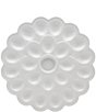 Color:White - Image 1 - Everyday White Flower Egg Platter, 13.75#double;