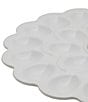 Fitz and Floyd Everyday White Flower Egg Platter, 13.75#double;, Color:White - Image 2
