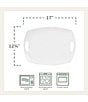 Fitz and Floyd Everyday White Handled Serving Platter, 17#double;, Color:White - Image 4