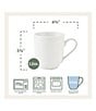 Color:White - Image 3 - Everyday White Mugs, Set of 4