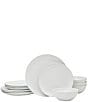 Color:White - Image 1 - Everyday White Organic 12-Piece Dinnerware Set