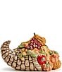 Fitz and Floyd Fall Harvest Cornucopia Figurine Cookie Jar, Color:Brown - Image 2