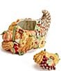 Fitz and Floyd Fall Harvest Cornucopia Figurine Cookie Jar, Color:Brown - Image 3