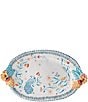 Color:Multi - Image 1 - Gracie Oval Platter With Handles, 19#double;
