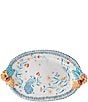 Fitz and Floyd Gracie Oval Platter With Handles, 19#double;, Color:Multi - Image 1