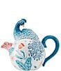 Color:Multi - Image 1 - Gracie Teapot With Peacock Lid