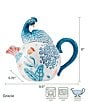 Color:Multi - Image 3 - Gracie Teapot With Peacock Lid