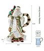 Fitz and Floyd Holiday Home Collection Santa Pitcher, Color:Green - Image 3