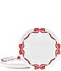 Fitz and Floyd Holiday Tidings Ribbons Dinnerware Plates, Set of 4 - Image 1