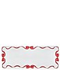 Fitz and Floyd Holiday Tidings Ribbons Rectangular Serving Tray - Image 1