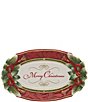 Fitz and Floyd Merry Christmas Damask Tray - Image 1