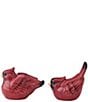 Fitz and Floyd Poinsettia Holiday Collection Salt & Pepper Set - Image 2