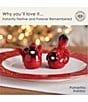 Fitz and Floyd Poinsettia Holiday Collection Salt & Pepper Set - Image 4
