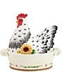 Fitz and Floyd Provence Rooster Covered Vegetable Bowl - Image 1