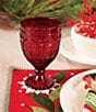 Fitz and Floyd Red Trestle Goblets, Set of 4, Color:Red - Image 3