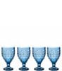 Fitz and Floyd Red Trestle Goblets, Set of 4, Color:Indigo - Image 1