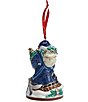 Fitz and Floyd Renaissance Blue Collection Bell Ornament - Image 2