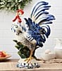 Color:Multi - Image 3 - Fitz And Floyd Sicily Blue Rooster Figurine