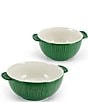 Color:Green - Image 1 - Sicily Green Serving Bowls, Set of 2