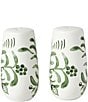 Fitz and Floyd Sicily Serve Bowls and Salt and Pepper Shakers Set, Color:Green - Image 3