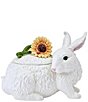 Fitz and Floyd Sunflower Rabbits Collection Cookie Jar - Image 1